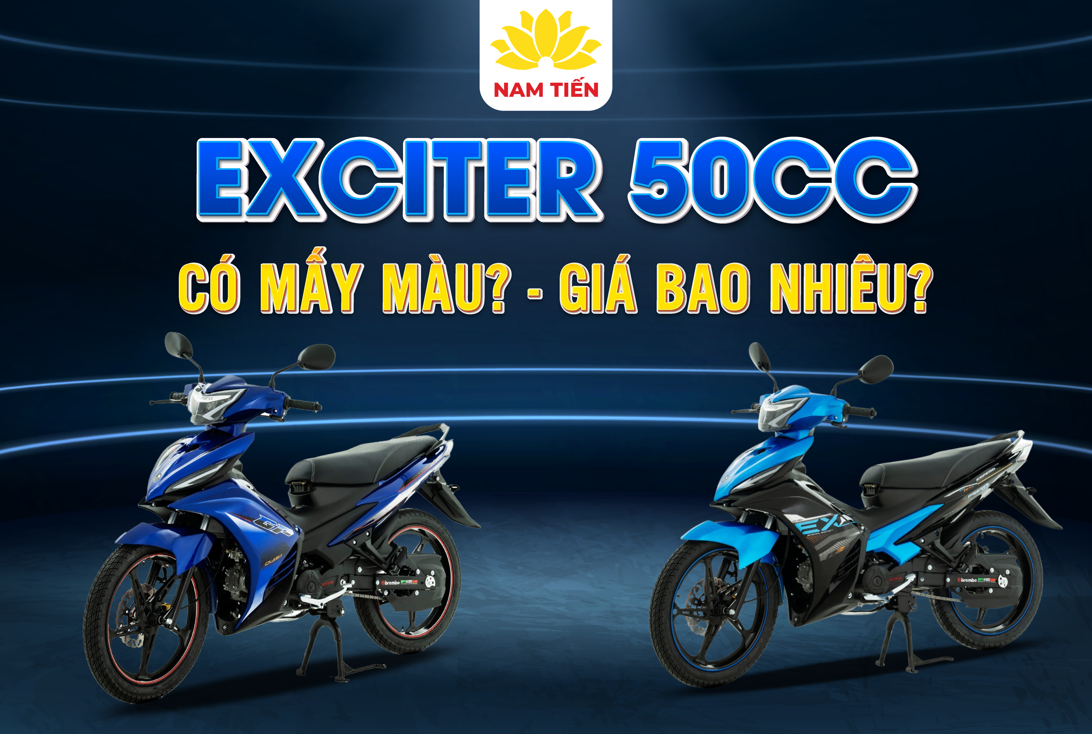 Exciter 50cc có mấy màu? Giá bao nhiêu?